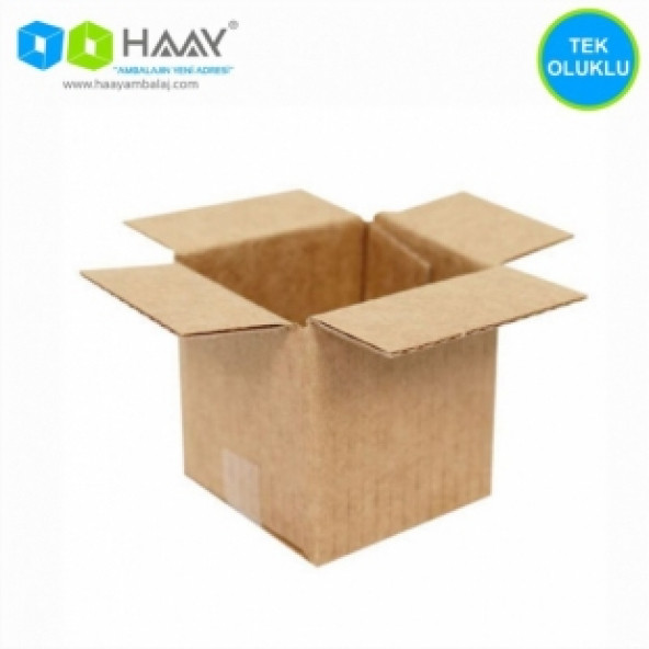 HAAY AMBALAJ 4,5x4,5x4,5 Cm Tek Oluklu A-Box Koli  (50  adet)