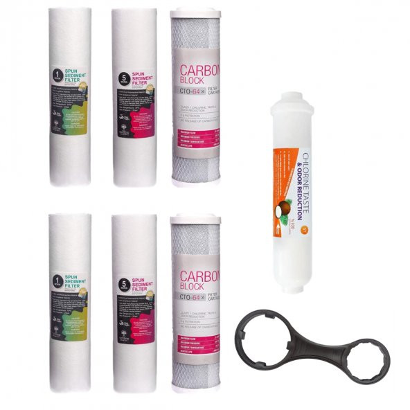 Açık Kasa Su Arıtma Cihazı Filtre Yıllık Filtre Seti ürün görseli 1