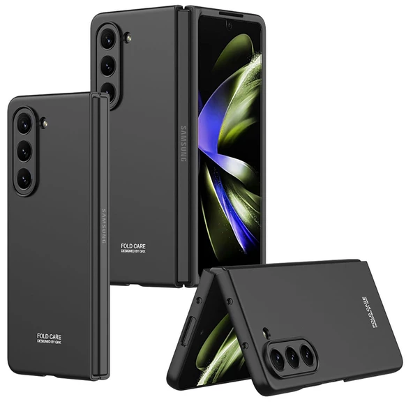 Gpack Samsung Galaxy Z Fold 5 Kılıf Kıpta Sert Pc Kapak Renkli