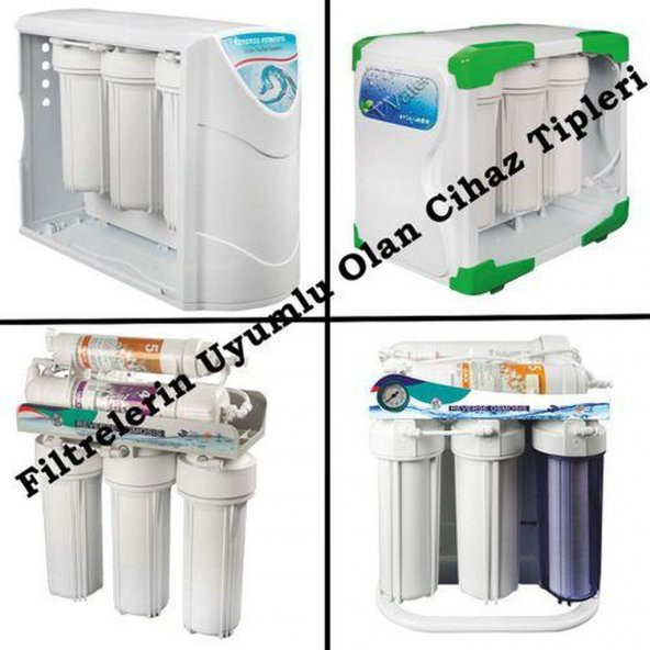 10 Inç Açık Kasa Su Arıtma Cihazı Tam Set (8 Filtre) Mineral, Detoks Ve Alkali Filtre ilaveli - Resim 2