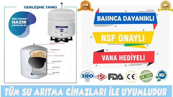 Su Arıtma Cihazı Tankı 3.2 Galon 12 Lt Antibakteriyal - 3
