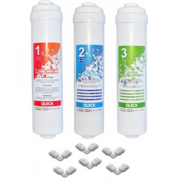 Quick Su Arıtma Cihazı Filtresi Kapalı Kasa 3lü Filtre Seti ürün görseli