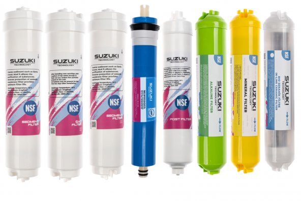 Kapalı Kasa Su Arıtma Cihazı Tam Set (8 Filtre) Mineral, Detoks Ve Alkali Filtre İlaveli