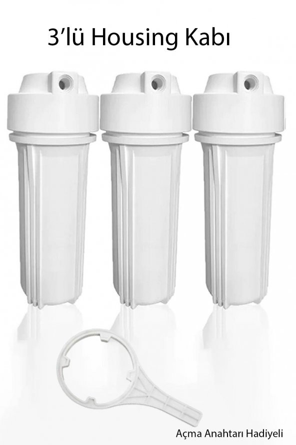 Açık Kasa Su Arıtma Cihazları İçin 3lü Housing Seti - Resim 2