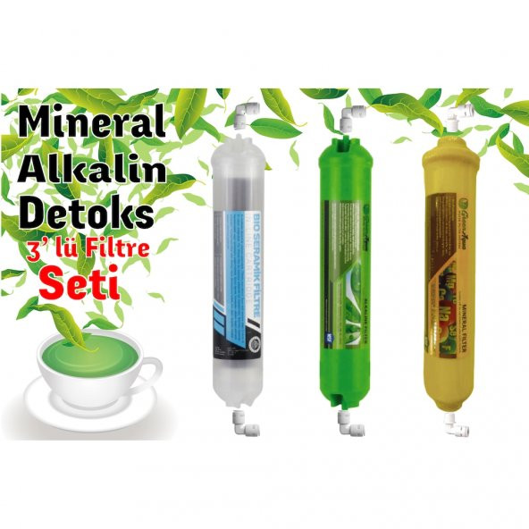 Mineral.Alkalin Detoks 3Lü Filtre Seti