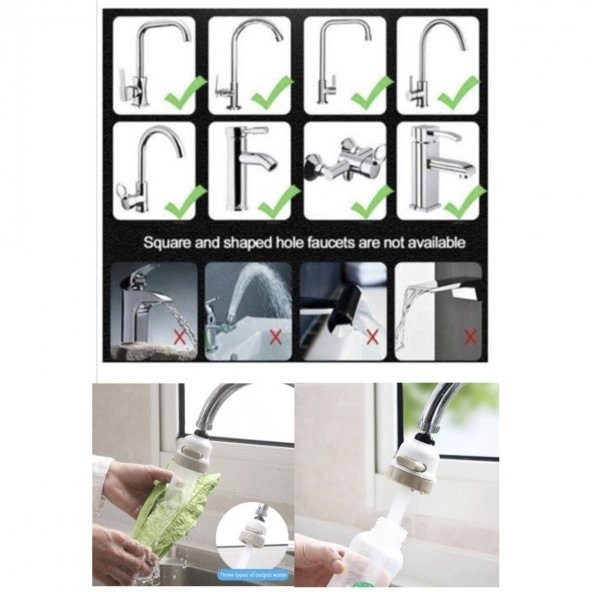 Sulook Tasarruflu 3 Fonksiyonlu Musluk Başlığı - 5