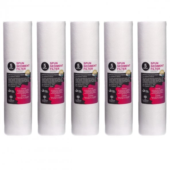 Açık Kasa Su Arıtma Cihazı Ön Filtre Paketi 5 Takım - Resim 3