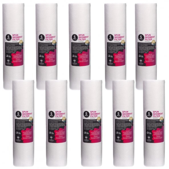 Açık Kasa Su Arıtma Cihazı Filtresi ,Ön Filtre Seti 10lu Set - Resim 2