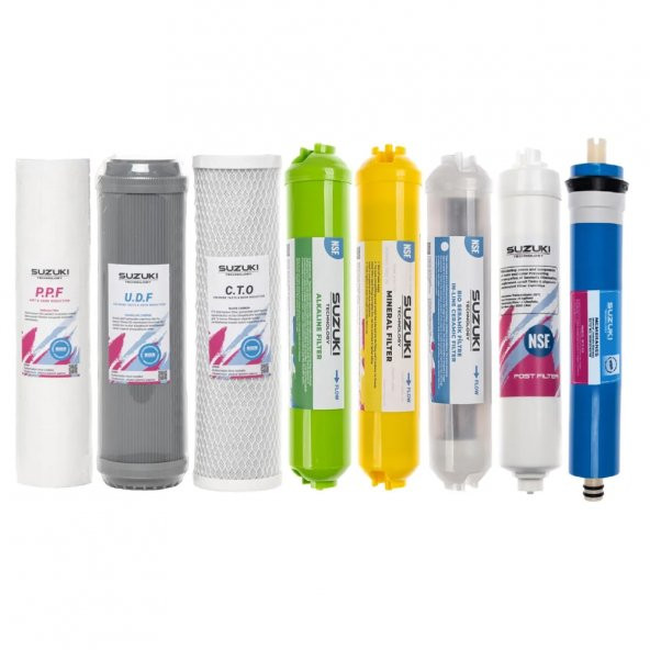 10 Inç Açık Kasa Su Arıtma Cihazı Tam Set (8 Filtre) Mineral, Det (553360488) - 9
