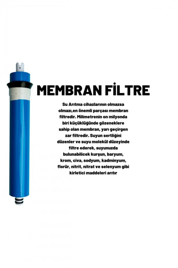 Kapalı Kasa Su Arıtma Cihazı Filtresi 6 Filtreli 75 Gpd Membranlı Set