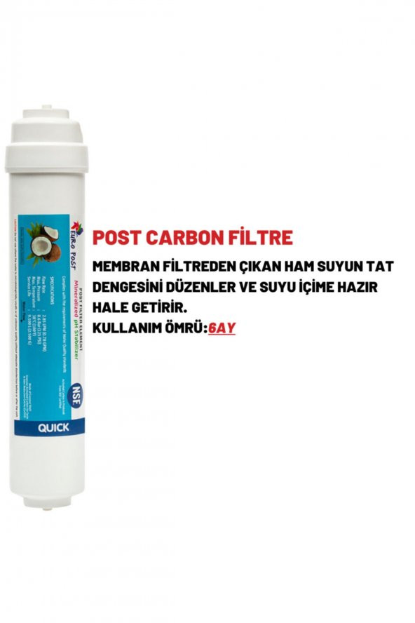 Kapalı Kasa Su Arıtma Cihazı Filtresi 6 Filtreli 75 Gpd Membranlı Set - Resim 7