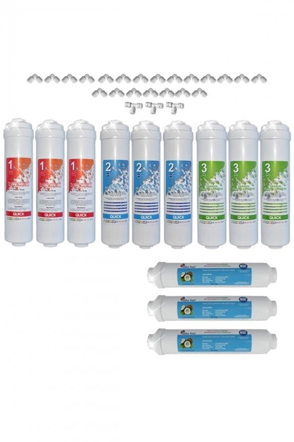 Kapalı Kasa Su Arıtma Cihazı Filtresi Inline 2 Yıllık Bakım Seti (MEMBRANSIZ SET) - Resim 2