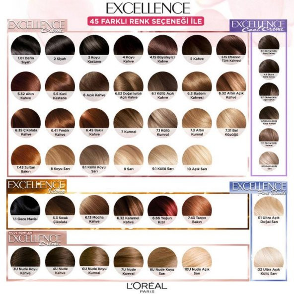 L’Oréal Paris Excellence Cool Creme Saç Boyası – 4.11 Ekstra Küllü Kahve - 6