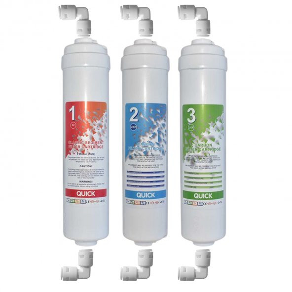 Çubuklu Inline 3 Lü Filtre Seti