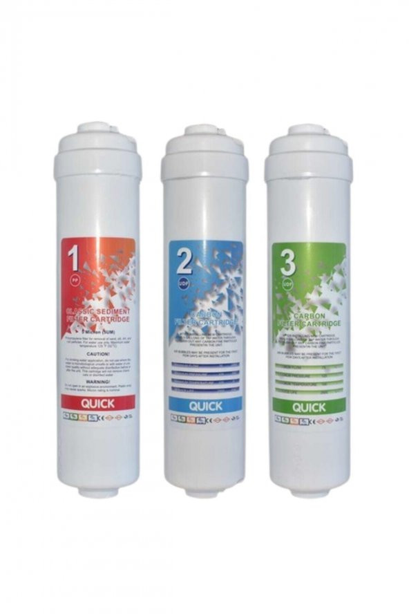 Çubuklu Inline 3 Lü Filtre Seti - 2