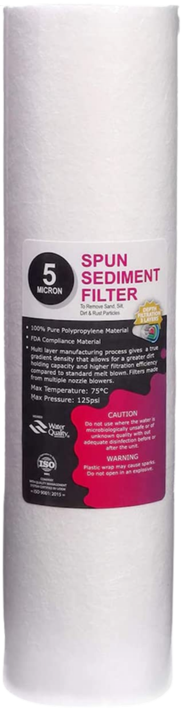 Su Arıtma Filtre Seti 5 Li Çift Karbon 75 Gpd Vontron Membran - Resim 3