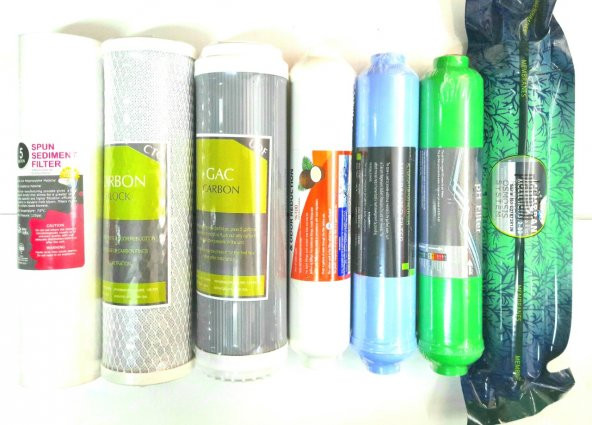 Su Arıtma Filtre Seti 7 Li Çift Karbon Platınum Mineral Alkali - Resim 2