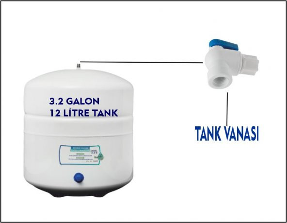 Su Arıtma Cihazları için Antibakteriyel 12 Litre Temiz Su Deposu - 2