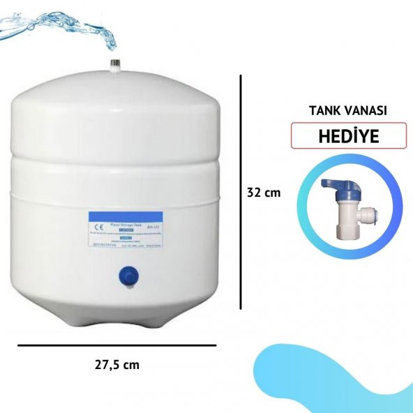 12 Lt. Tank 3.2 Galon Su Arıtma Tankı