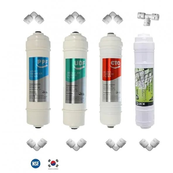 Su Arıtma Filtresi Inline Filtre Seti Reverse Osmos Filtre Seti (554612458) - Resim 3