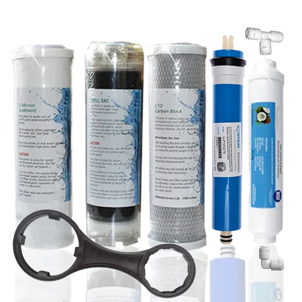 Reverse Osmosis Filtre Su Arıtma 5'Li Set