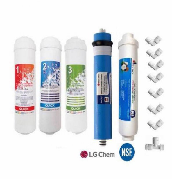Reverse Osmosis 5Li Lg Membranlı Inline Filtre (Tüm kapalı Kasalara Uyumludur)
