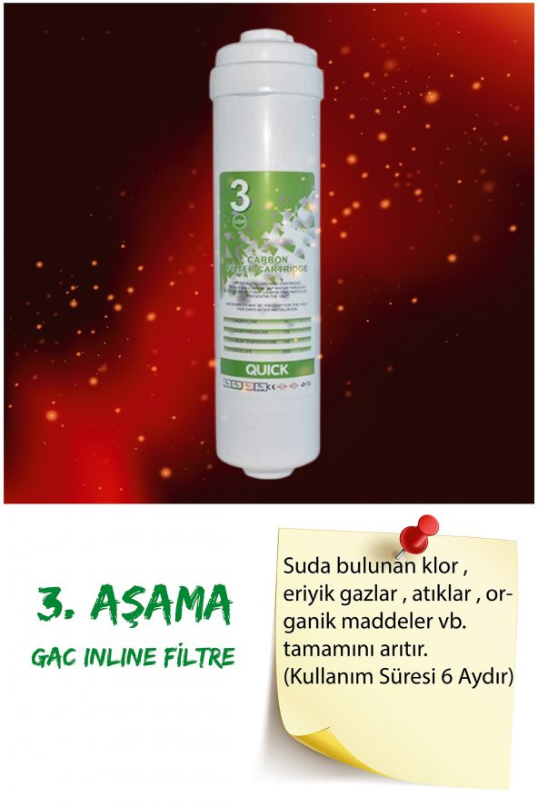 Reverse Osmosis 5Li Lg Membranlı Inline Filtre (Tüm kapalı Kasalara Uyumludur) - 7