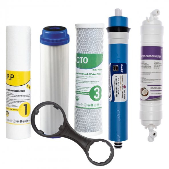 Reverse  Osmosis Açık Kasa Su Arıtma 5Li Filtre Seti