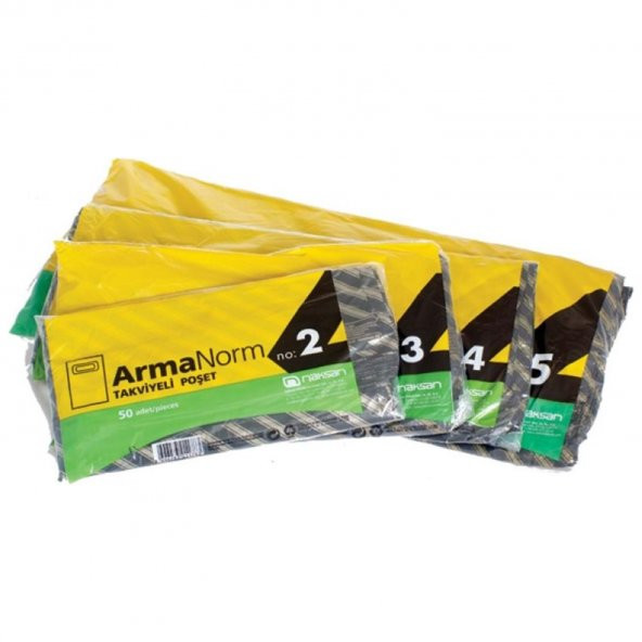 Naksan Takviyeli Kalın Desenli Çizgili Siyah Çanta Poşet Torba - 40x50 Cm. - 50 Adetlik 10 Paket - 6