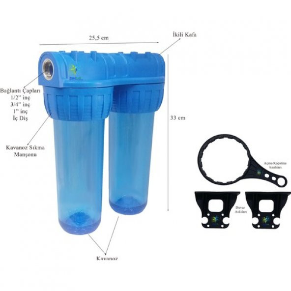 Kum Çamur Pas Mil Arıtıcı Koku Giderici Filtre 10" Inç - 4