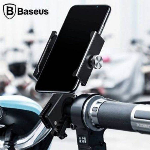 Baseus Vidalı Zırhlı Bisiklet Motosiklet Telefon Tutucu Sarsılmaz Gidon Tutucu Motosiklet Tutucu - 10