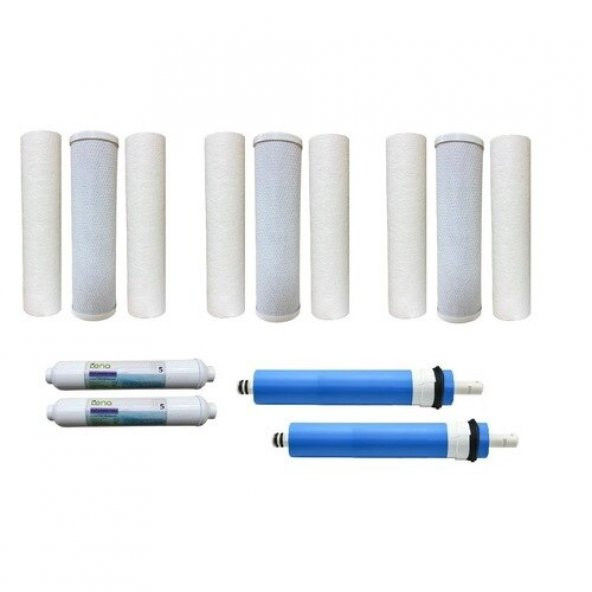 Lotto Filters Açık Kasa Su Arıtma Cihazları Için 13 Lü Set Su Arıtma Filtresi ürün görseli