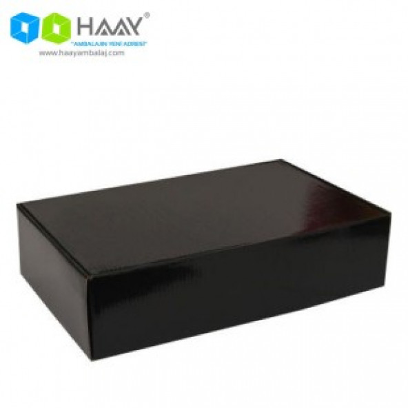 HAAY AMBALAJ 36x20x12 Cm Siyah Merdane Kutusu 50 ADET ürün görseli 1