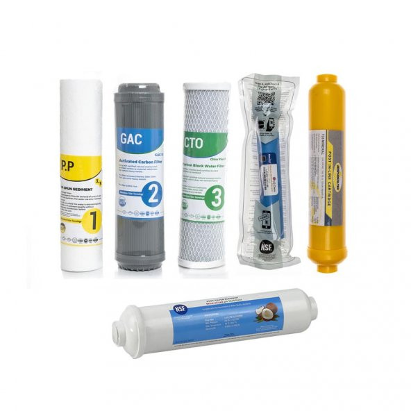 Sulook Su Arıtma Cihazı Çift Karbonlu Açık Kasa 6lı Filtre Seti, Lg Membranlı ürün görseli 1