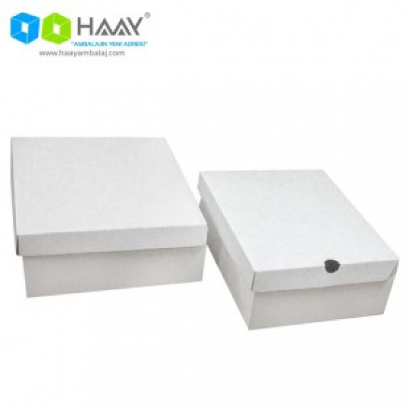 HAAY AMBALAJ 32x28x11 Cm Zenne Beyaz Bot Kutusu 50 ADET ürün görseli 1