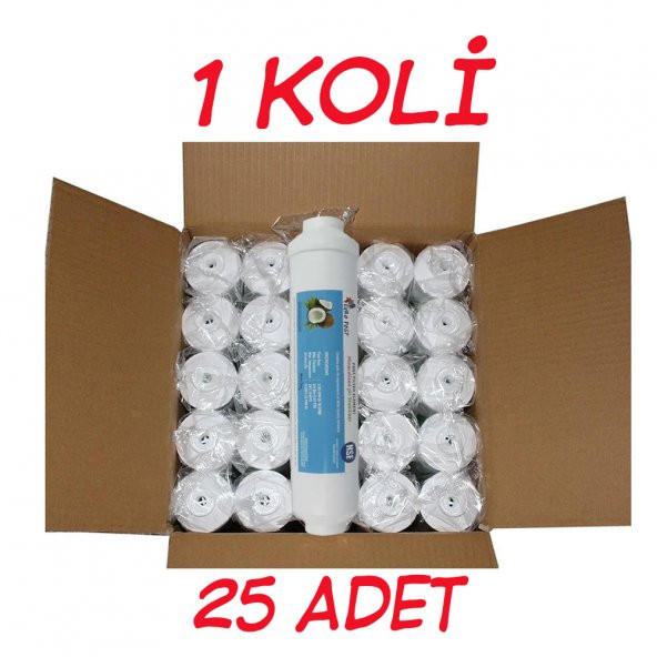 Su Arıtma Cihazı NSF Onaylı Karbonlu Tatlandırıcı Filtre (1 Koli) 25 adet - 3