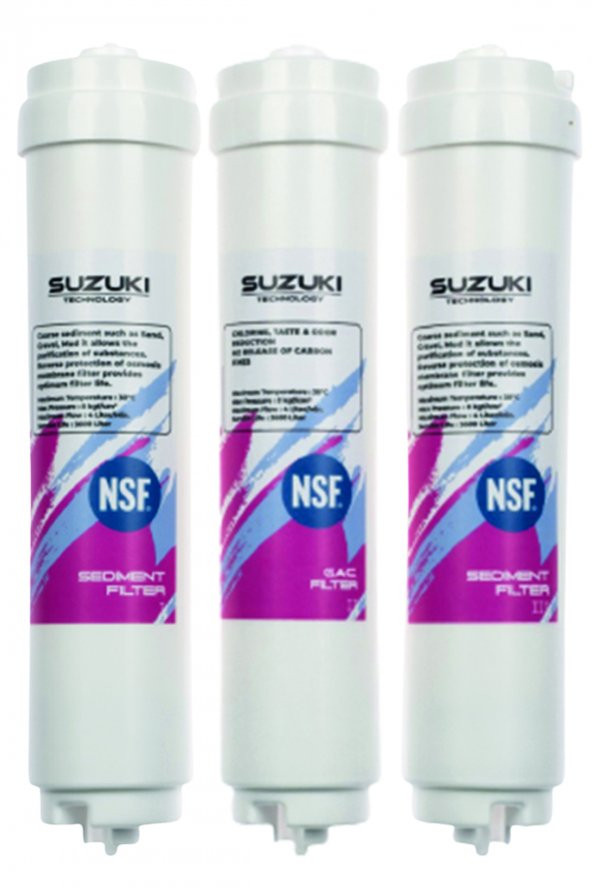 Su Arıtma Filtre Seti 3lü Inline  Set,Kapalı Kasa Cihazlar İçin - 2