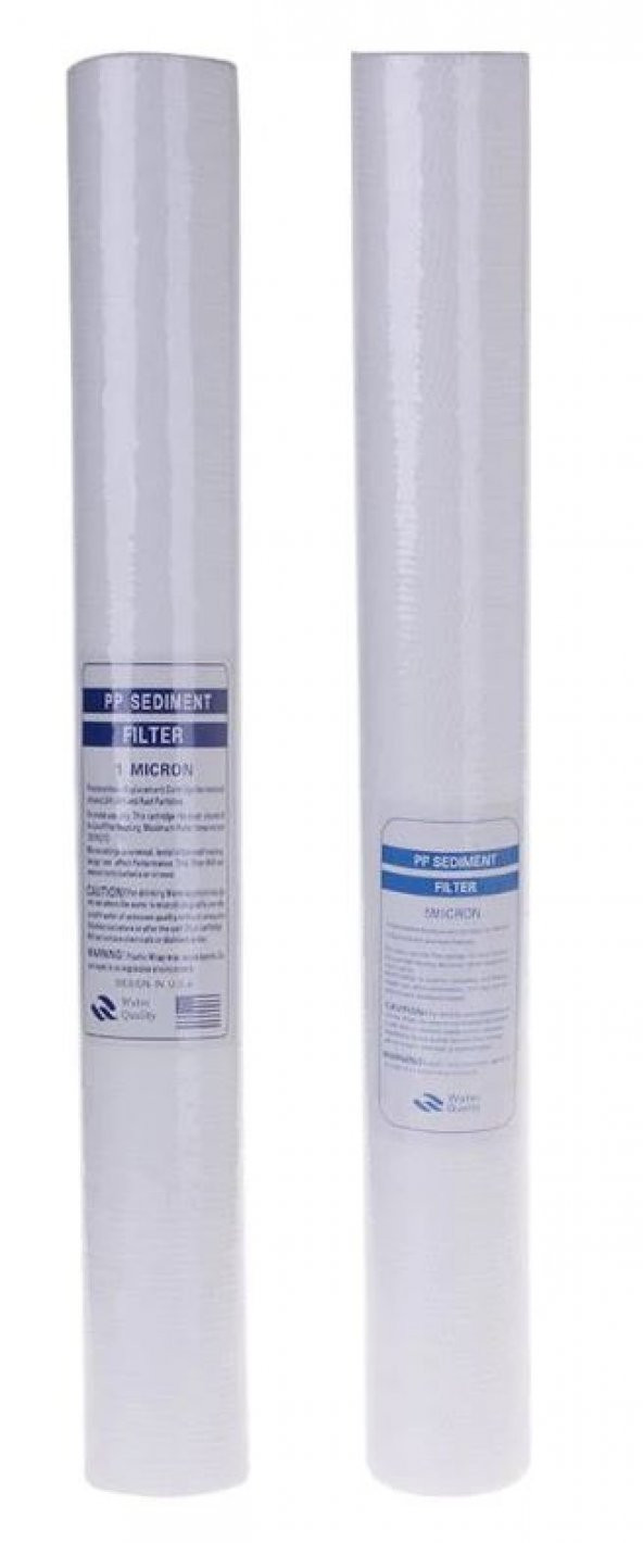 Su Arıtma 20 inch 5 Micron Tortu + B. Aktif Karbon + Tortu Filtre - Resim 2