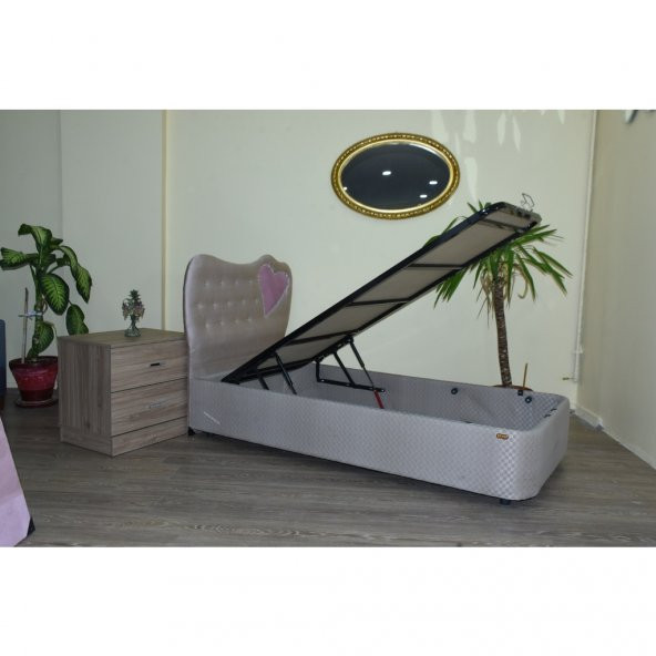 Baza Başlık 134320 90*190 Standart Kumaş Kalp başlık Metal çelik Sağlam El Yapım