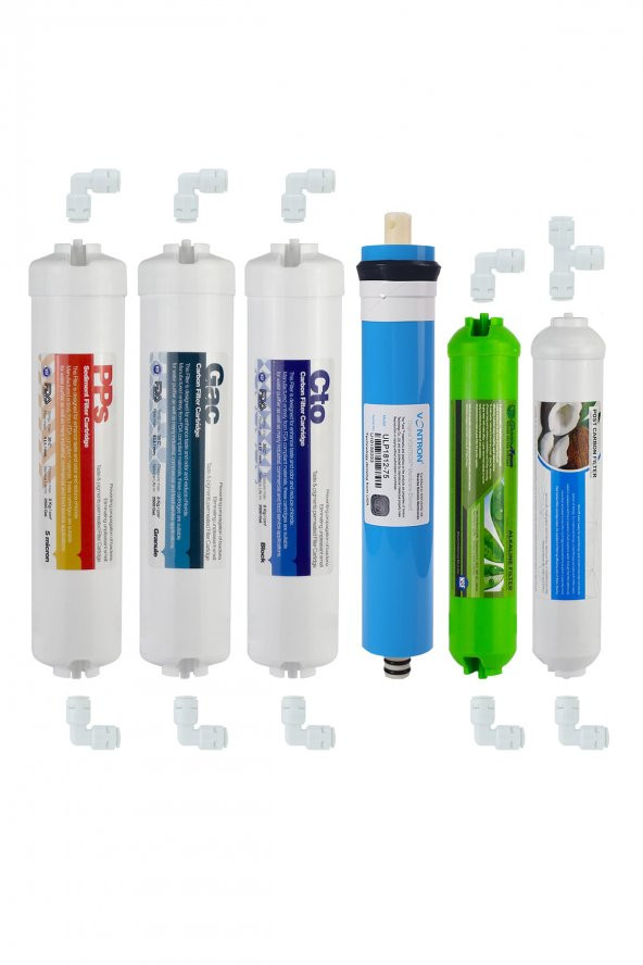 Kapalı Kasa Su Arıtma Cihazı 6 Lı Inline Filtresi Seti 6 Aşamalı Vontron Membran - Resim 2