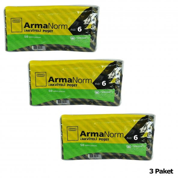 Naksan Takviyeli İnce Desenli Çizgili Siyah Çanta Poşet Torba - 6 No - 60x70 Cm. - 50 Adetlik 3 Paket - Resim 2