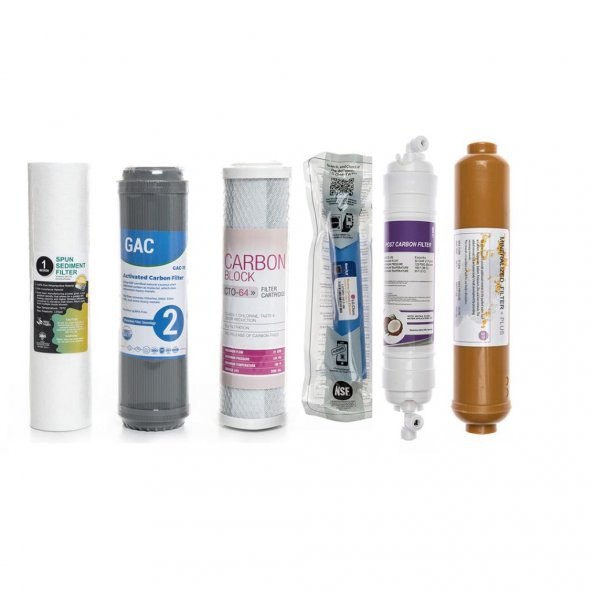 SULOOK AÇIK KASA SU ARITMA CİHAZLARINA UYUMLU 6LI FİLTRE SETİ LG MEMBRANLI