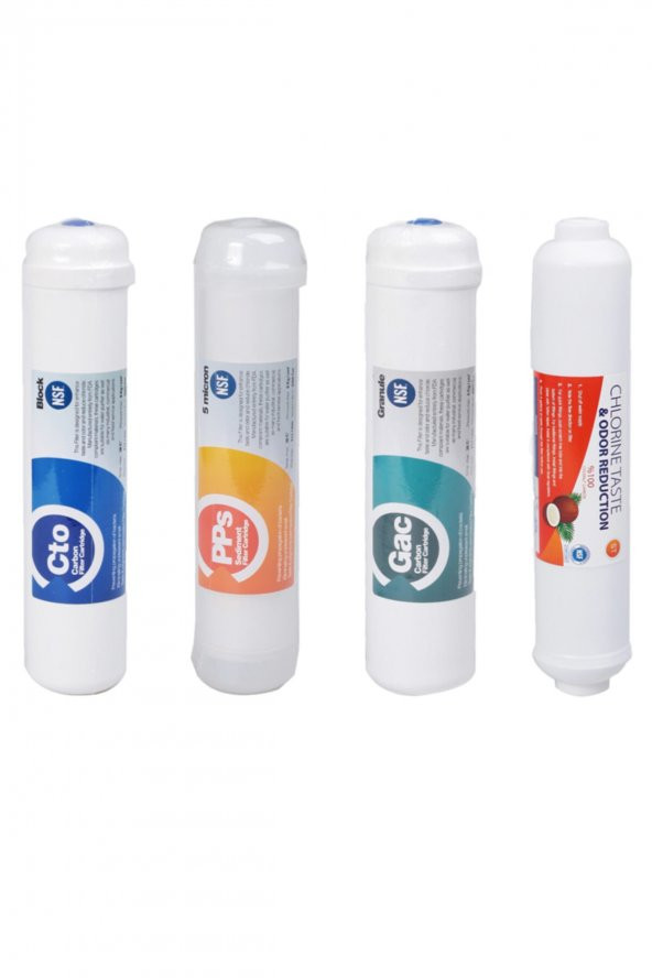 Kapalı Kasa 4 Lü Su Arıtma Filtresi Inline Set