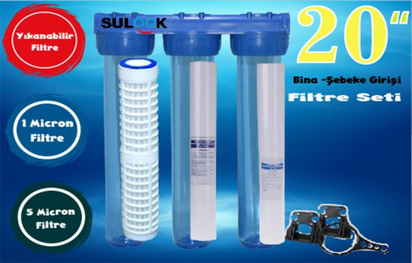 Sulook 20 Inç Bina ,daire, Şebeke Girişi Su Arıtma Sistemi Komple Set - 2