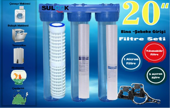 Sulook 20 Inç Bina ,daire, Şebeke Girişi Su Arıtma Sistemi Komple Set - 4