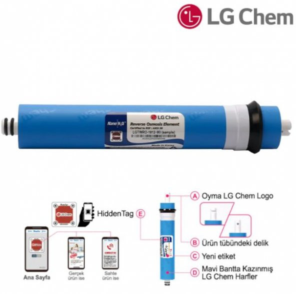 Waterlife Filtre 5 li LG Mebran Set Waterlife Su Arıtma Filtre *