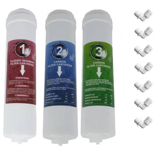 Su Arıtma Filtre Seti 3lü Inline Set ürün görseli