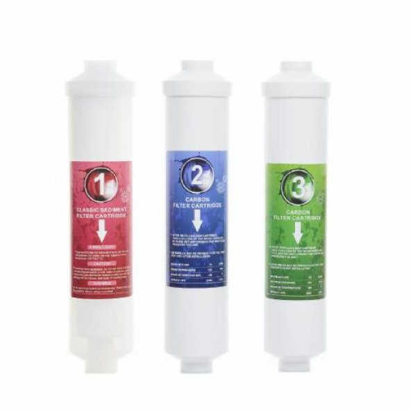 Su Arıtma Filtre Seti 3lü Inline Set - Resim 2