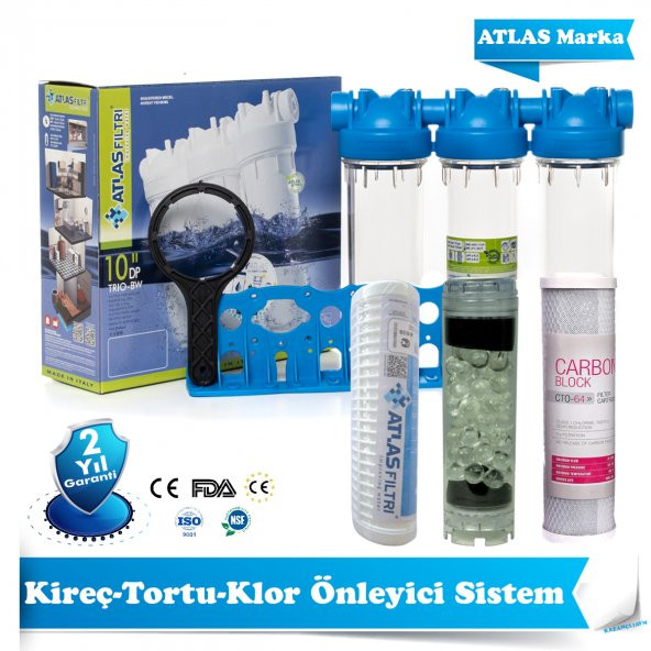 Daire Bina Girişi 3 Lü Filtre,Kireç önleyici set ürün görseli 1