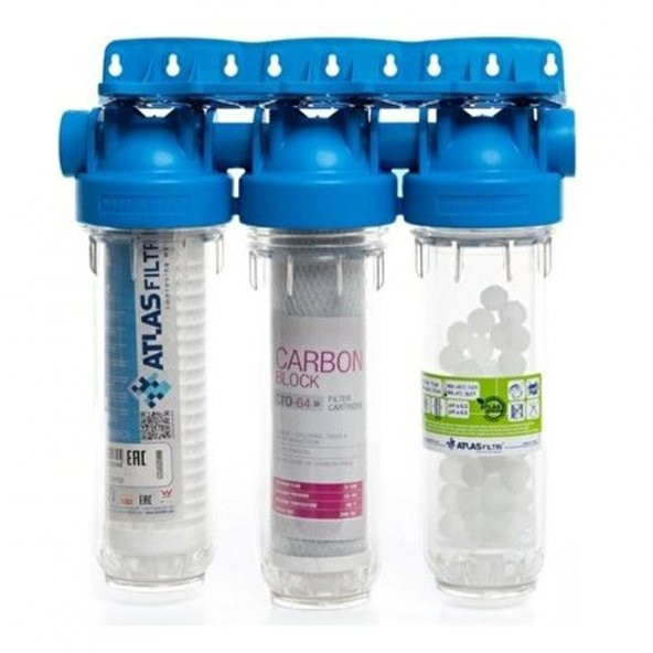 Daire Bina Girişi 3 Lü Filtre,Kireç önleyici set - Resim 3